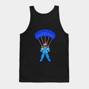 Cartoon knight with parachute Tank Top